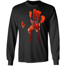 Load image into Gallery viewer, Happy Halloween Bloody Hand Print Tshirt Costume - Gag Gift
