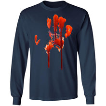 Load image into Gallery viewer, Happy Halloween Bloody Hand Print Tshirt Costume - Gag Gift
