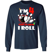 Load image into Gallery viewer, Kids This Is How I Roll 4 Years Old Tshirt Bowling Birthday Gift
